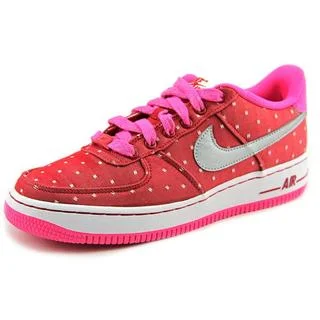 Nike Girls' Air Force 1 (GS) Red Leather Athletic Shoes