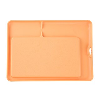 Orange Nonslip 15.7-inch x 11-inch Quick Dry Antifungal 2-in-1 Cutting Board with Grooved Tray