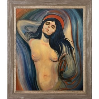 Edvard Munch 'Madonna' Hand Painted Framed Canvas Art