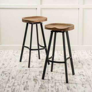 Albia Swivel Barstool (Set of 2) by Christopher Knight Home