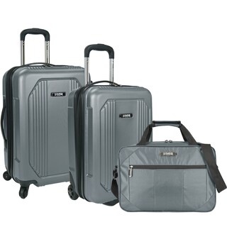 U.S. Traveler by Traveler's Choice Bloomington Blue and Grey ABS Plastic 3-piece Carry-on Hardside/Softside Spinner Luggage Set