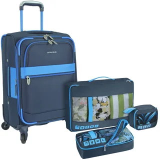 U.S. Traveler by Traveler's Choice Alamosa 4-Piece Expandable Carry-On Spinner Luggage Set