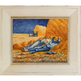 Vincent Van Gogh 'Noon: Rest From Work' Hand Painted Framed Canvas Art