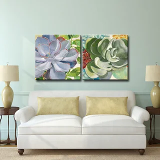Ready2HangArt 'Brilliant Succulents III/IV' by Norman Wyatt Jr. 2-Pc Wrapped Canvas Art Set