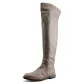 Carmen Marc Valvo Women's Drina Grey Leather Riding Boots