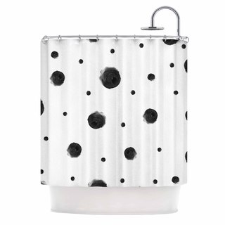 KESS InHouse Chelsea Victoria 'Black Dots' Shower Curtain (69x70)