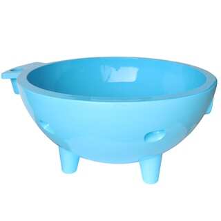 ALFI Brand Light Blue Round Fiberglass Portable Outdoor Hot Tub