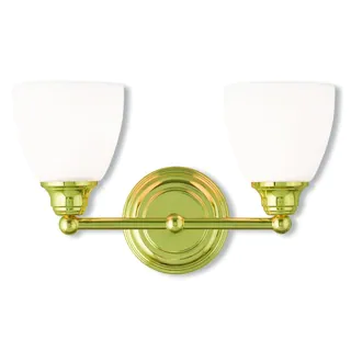 Livex Lighting Somerville 2-Light Polished Brass Bath Light