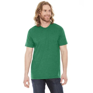American Apparel Unisex Heather Vint Green Cotton/Polyester 50/50 Short Sleeve T-shirt