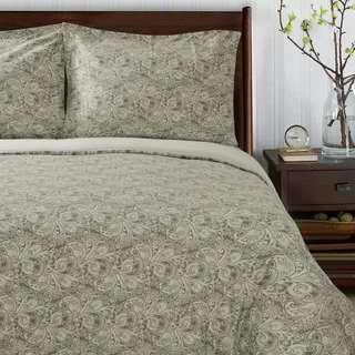Superior 300 Thread Count Cotton Reversible Maywood Duvet Cover Set