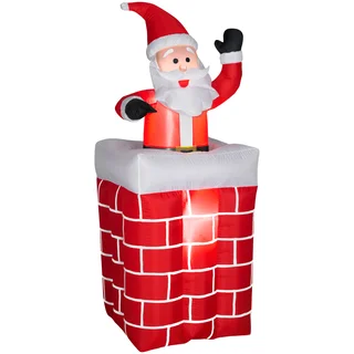 Gemmy Airblown Inflatables Animated Santa Rises From Chimney