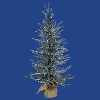 Vickerman Green Plastic 36-inch Frosted Angel Pine Artificial Christmas Tree with 50 Warm White LED Lights