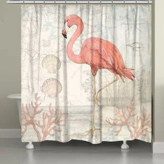 Laural Home Flamingo Shower Curtain
