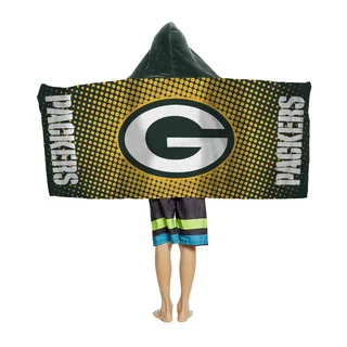 NFL 914 Packers Youth Hooded Beach Towel
