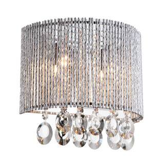 Crystalline Round 2-light Crystal Wall Sconce