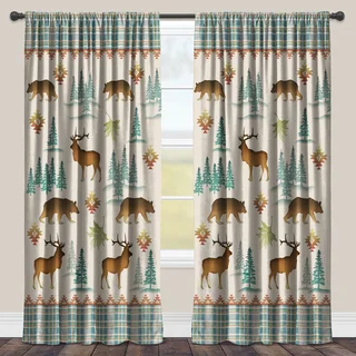 Laural Home 'Into the Woods' Multicolored Room Darkening Window Curtain