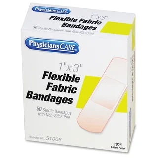 First Aid Only PhysiciansCare Fabric Bandages(50/Box)