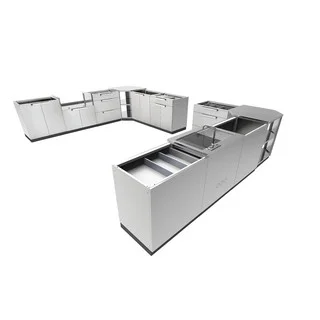 Newage Products Aluminum/Stainless Steel 441-inch x 24-inch 11-piece Outdoor Kitchen