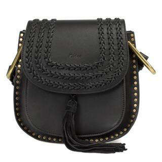Chloe Hudson Calfskin Shoulder Bag in Black w/ Gold Hardware Size Small