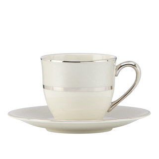 Lenox Ivory Frost Demitasse Cup and Saucer
