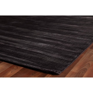 Exquisite Rugs Super Gem Charcoal Viscose from Bamboo Silk Rug (10' x 14')