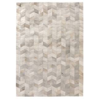 Exquisite Rugs Natural Ivory Hair-on Leather Rug 9 feet 6 inches x 13 feet 6 inches