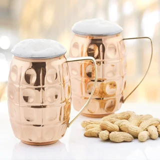 2-Ply Solid Copper/Stainless Steel 24-ounce 'Grenada' Moscow Mule Mug (2-Piece Set)