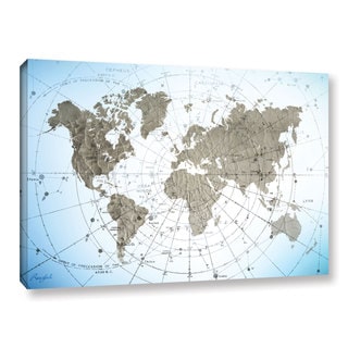 Roozbeh Bahramali's 'World Map Exploration' Gallery Wrapped Canvas