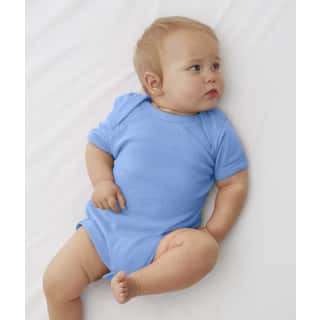 Rabbit Skins Rib Lap Shoulder Carolina Blue Infant Bodysuit