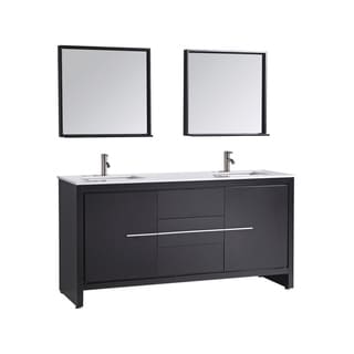 Cypress 72-inch Modern Double Sink Bathroom Vanity Set