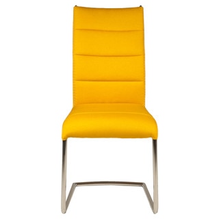 Modern Life Nardo Yellow Fabric/Metal Dining Chairs (Set of 2)