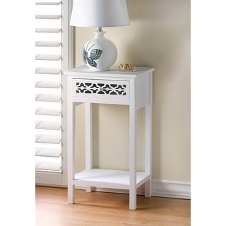 Florentine White Wooden End Table