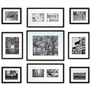 Gallery Perfect Black Wood 9-piece Frame Kit