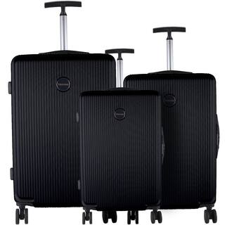 Murano Black 3-piece Lightweight Hardside Spinner Luggage Set