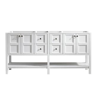 Florence 72" Double Vanity Only in White without Top (Mirrorless)