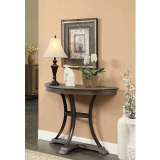 Christopher Knight Home Distressed Brown Wood, Veneer, MDF, and Steel Demilume Console Table