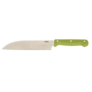 Ginsu Essentials Lime Green Stainless Steel 7-inch Santoku Knife