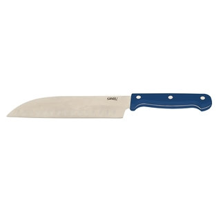 Ginsu Essentials Blue-handled Stainless Steel 7-inch Santoku Knife