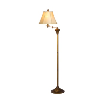 58-inch Antique Gold Metal Floor Lamp