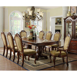 Furniture of America Cellon Formal Dark Cherry Expandable Dining Table