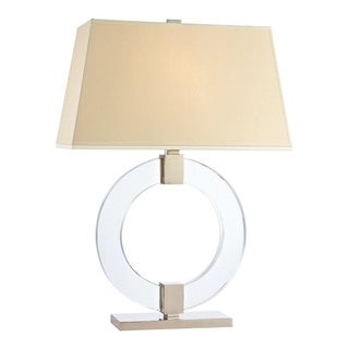Hudson Valley Roslyn 1-light 24-inch Polished Nickel Table Lamp, Cream