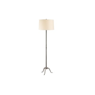 Hudson Valley Burton 1-light 71-inch Aged Silver Floor Lamp, White