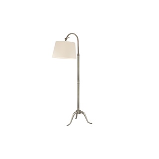 Hudson Valley Burton 1-light 60-inch Aged Silver Floor Lamp, White