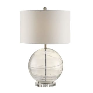 Coaster Glass Globe Lamp with Round Off-white Shade
