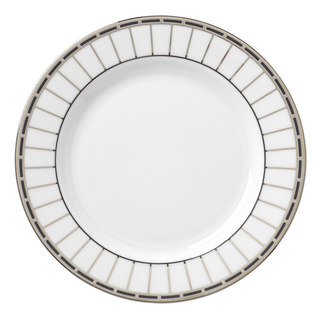 Lenox White/Silver China Platinum Onyx Butter Plate