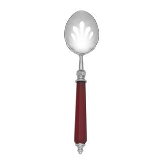 Lenox Holiday Jewel Silver Stainless Steel Pierced Serving Spoon