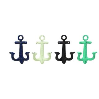 Assorted Metal 9-inch x 5-inch Metal Wall Hooks (Pack of 4)