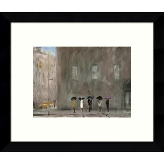 Framed Art Print 'Waiting for a Cab - Park Avenue' by Max Moran 11 x 9-inch