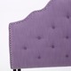 Silas Adjustable Full/ Queen Studded Fabric Headboard by Christopher Knight Home