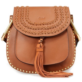 Chloe Hudson Calfskin Shoulder Bag in Brown w/ Gold Hardware Size Small